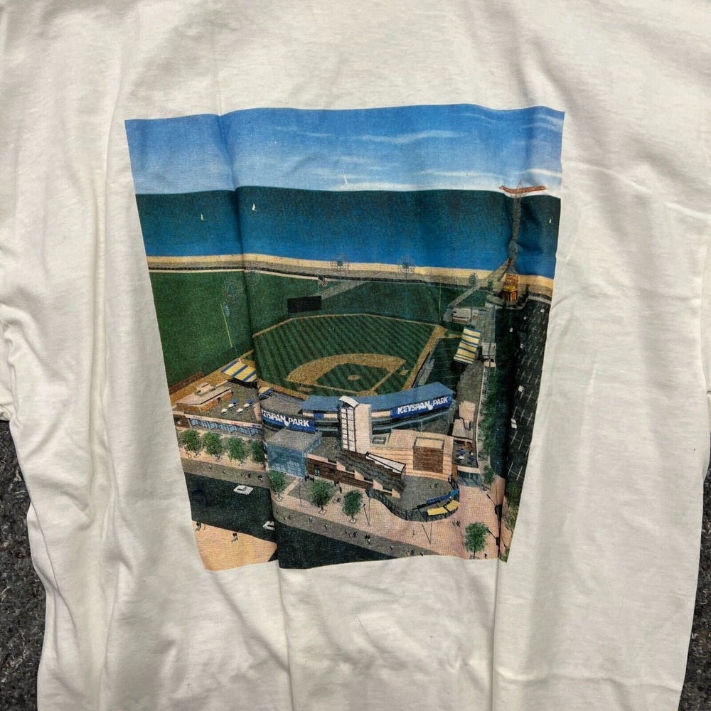 Gildan Keyspan Kids Park Brooklyn Cyclones Baseball Graphic T-Shirt Men XL White - Picture 10 of 11